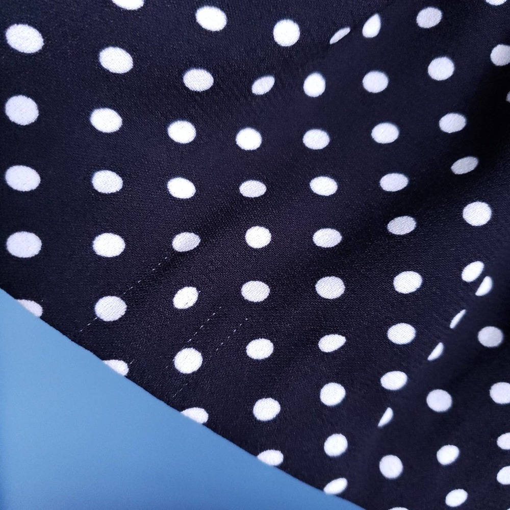 Zara Frilled Bell Sleeve Polka Dot Top - Picture 4 of 9